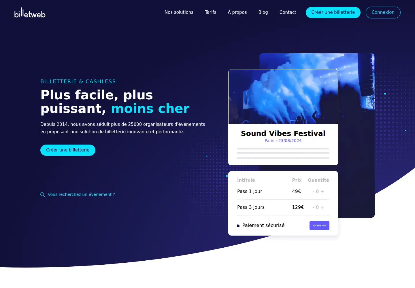 Screenshot of billetweb.fr