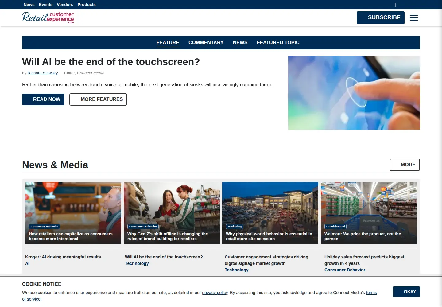 Screenshot of retailcustomerexperience.com