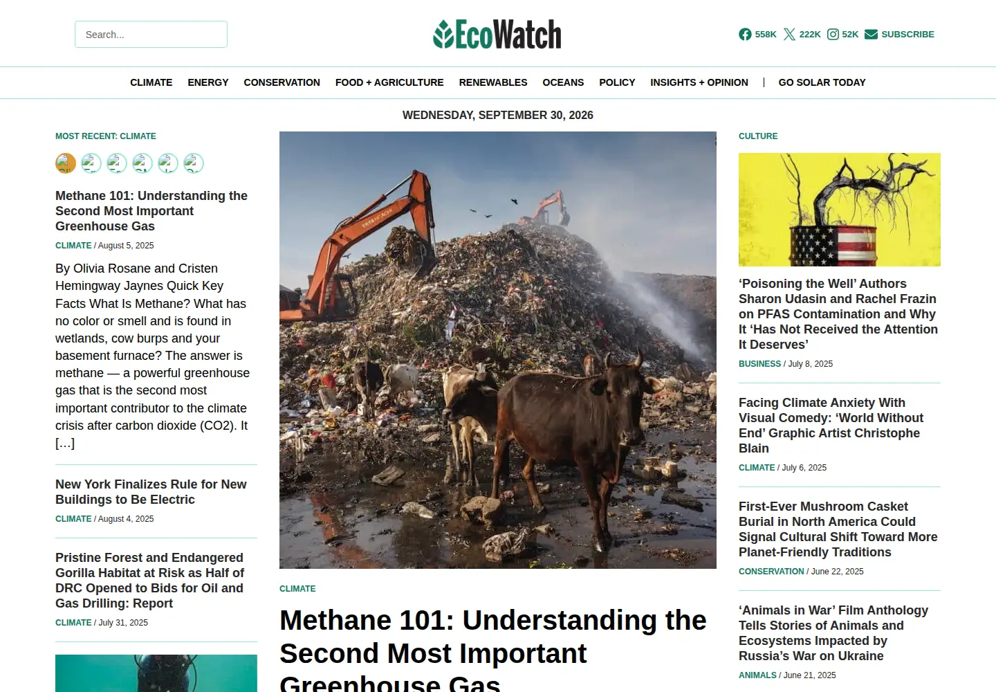 Screenshot of ecowatch.com