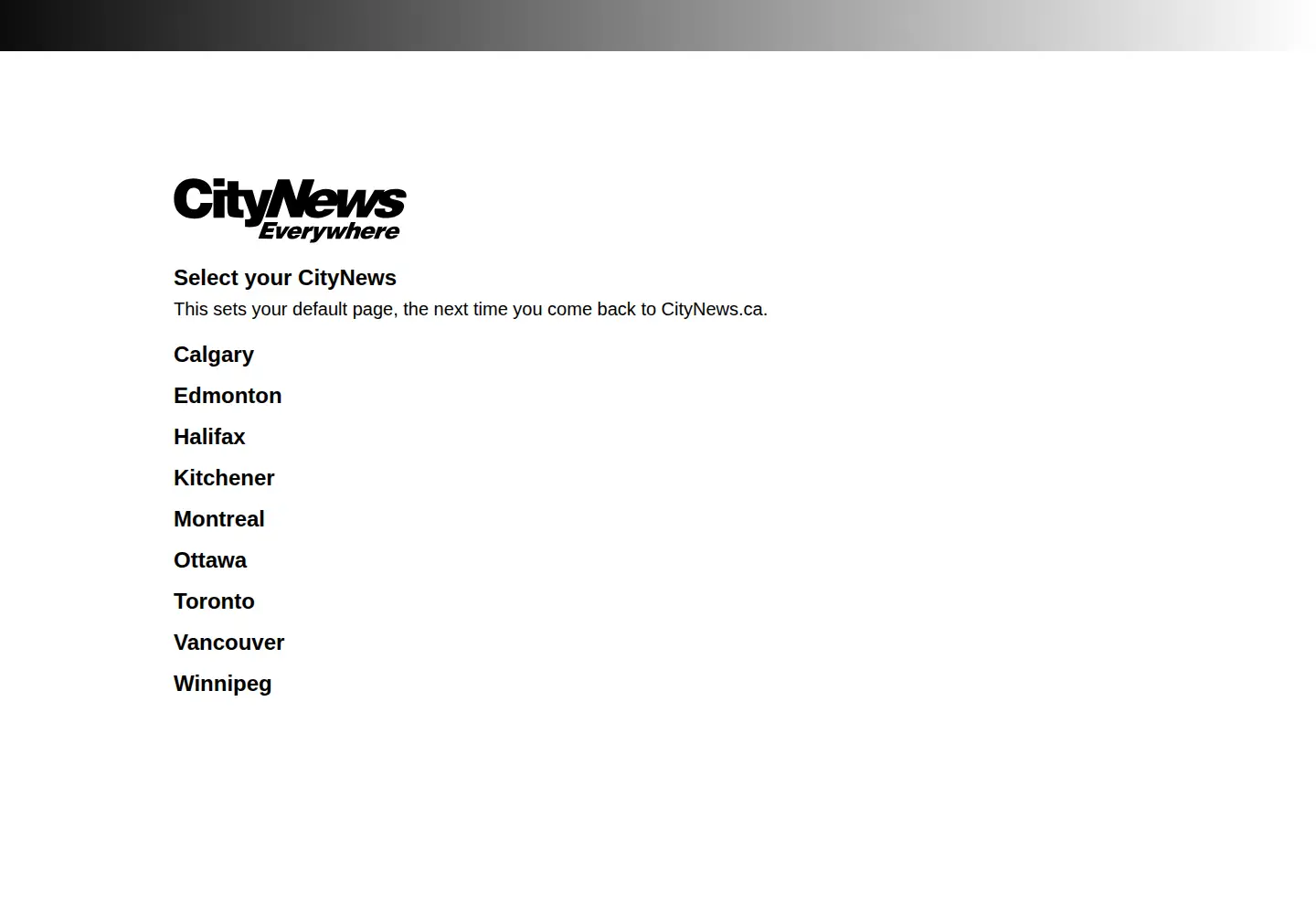 Screenshot of citynews.ca