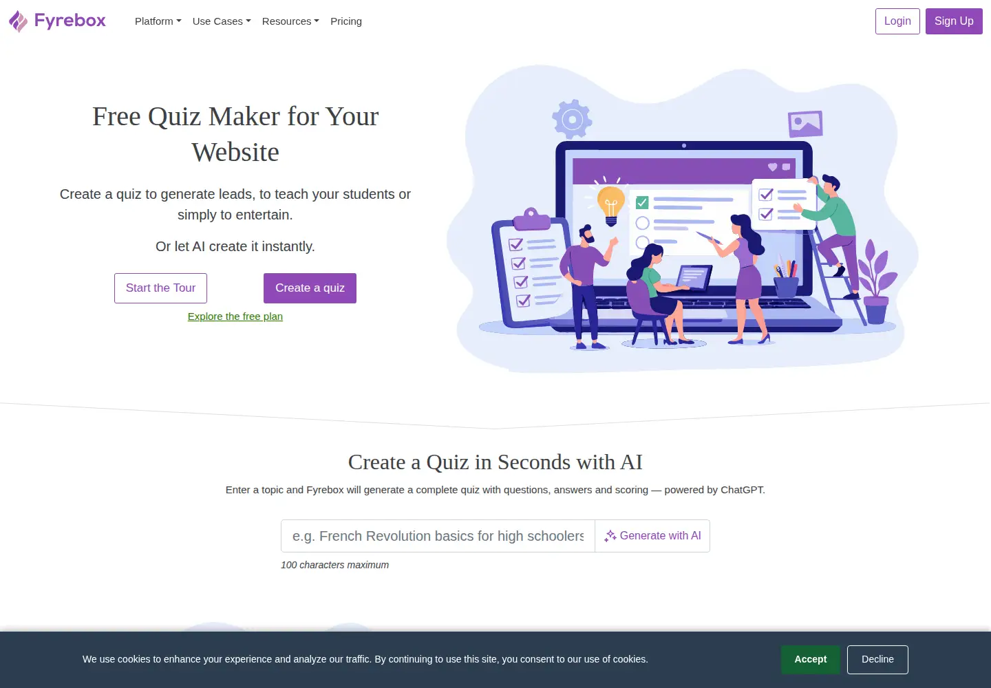 Screenshot of fyrebox.com