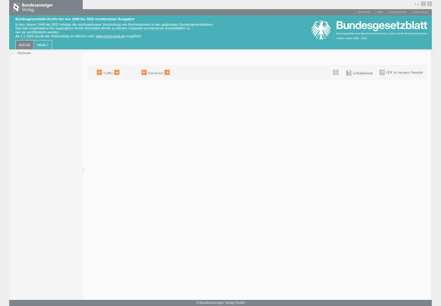 Screenshot of bgbl.de