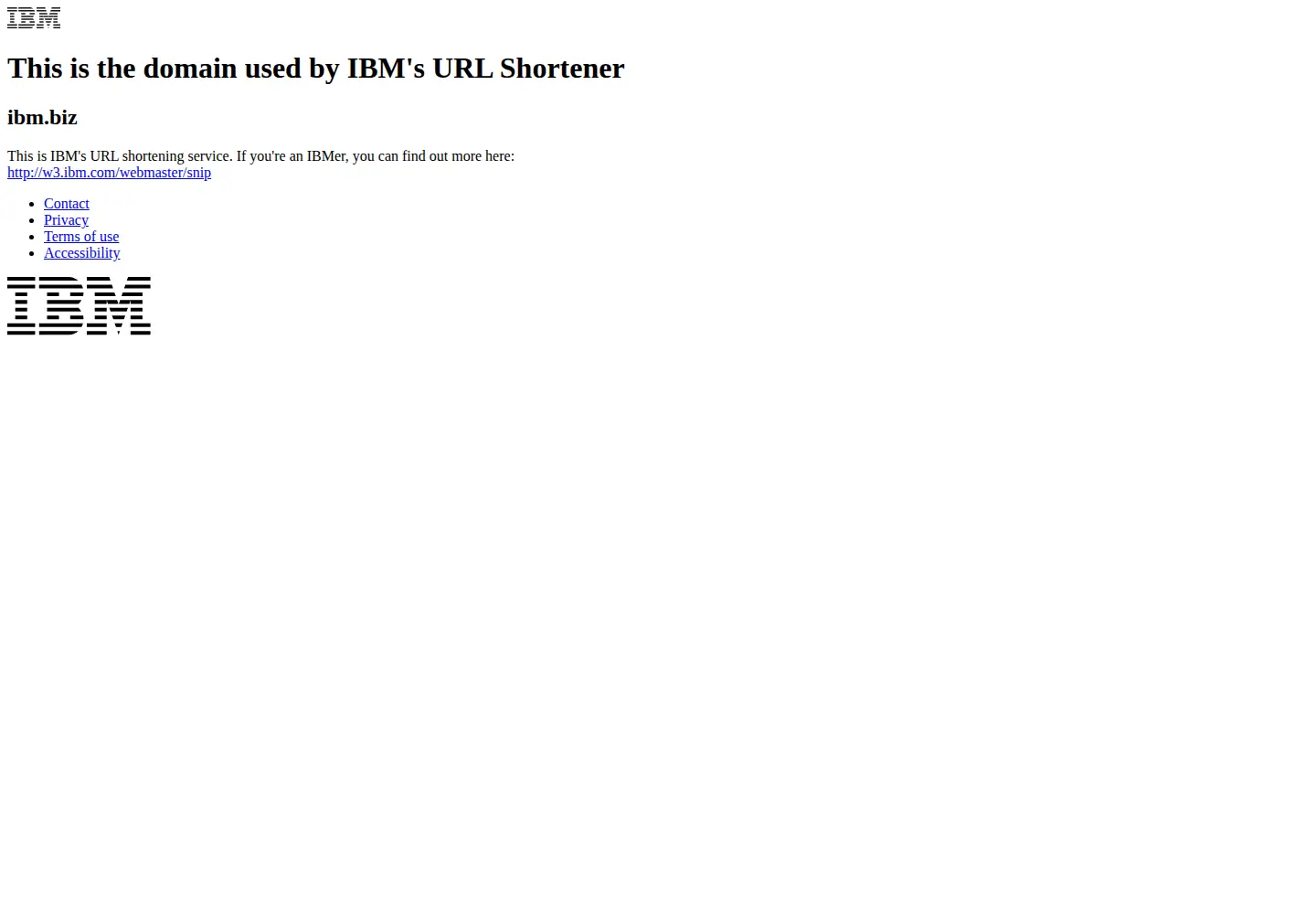 Screenshot of ibm.biz