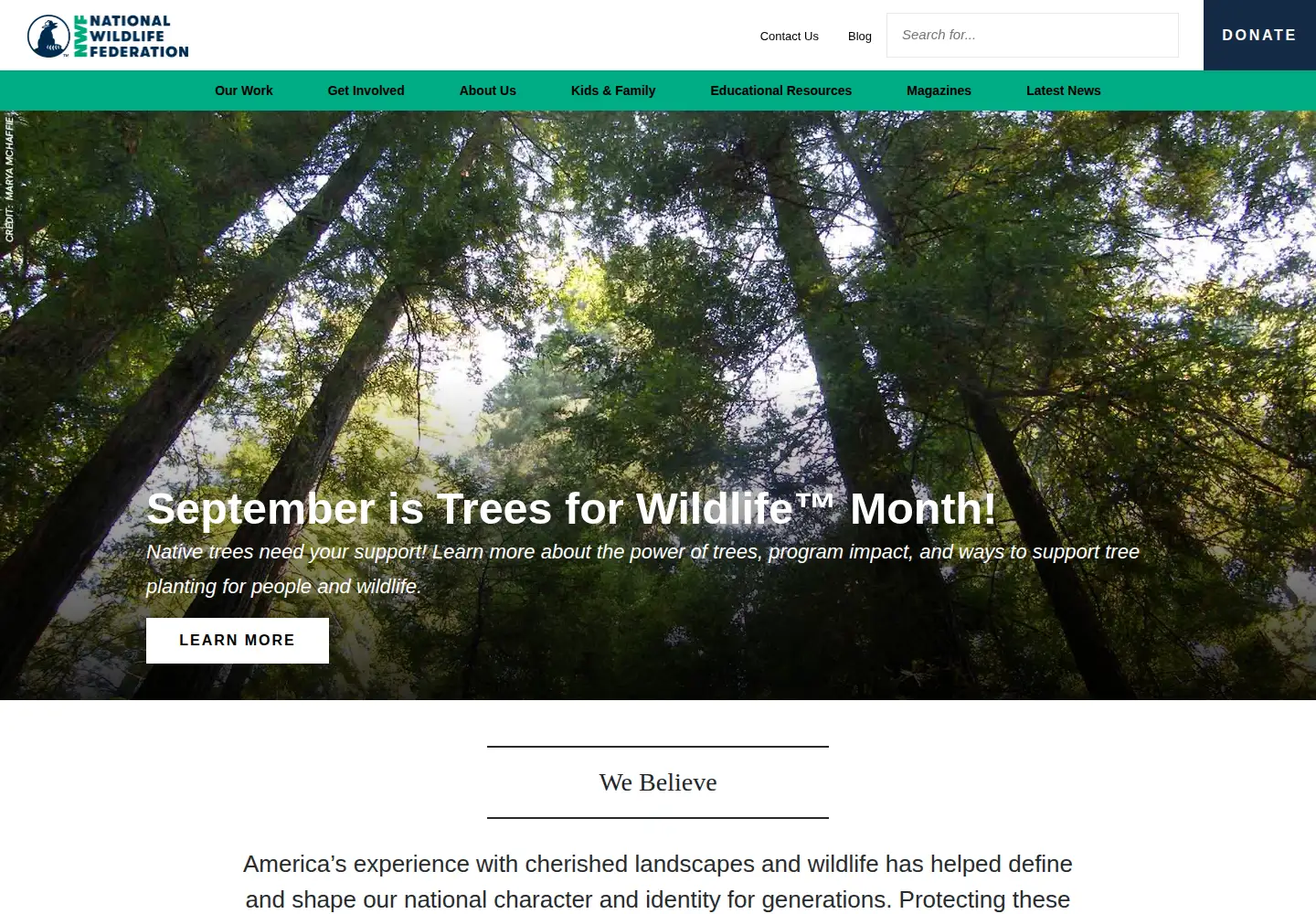 Screenshot of nwf.org