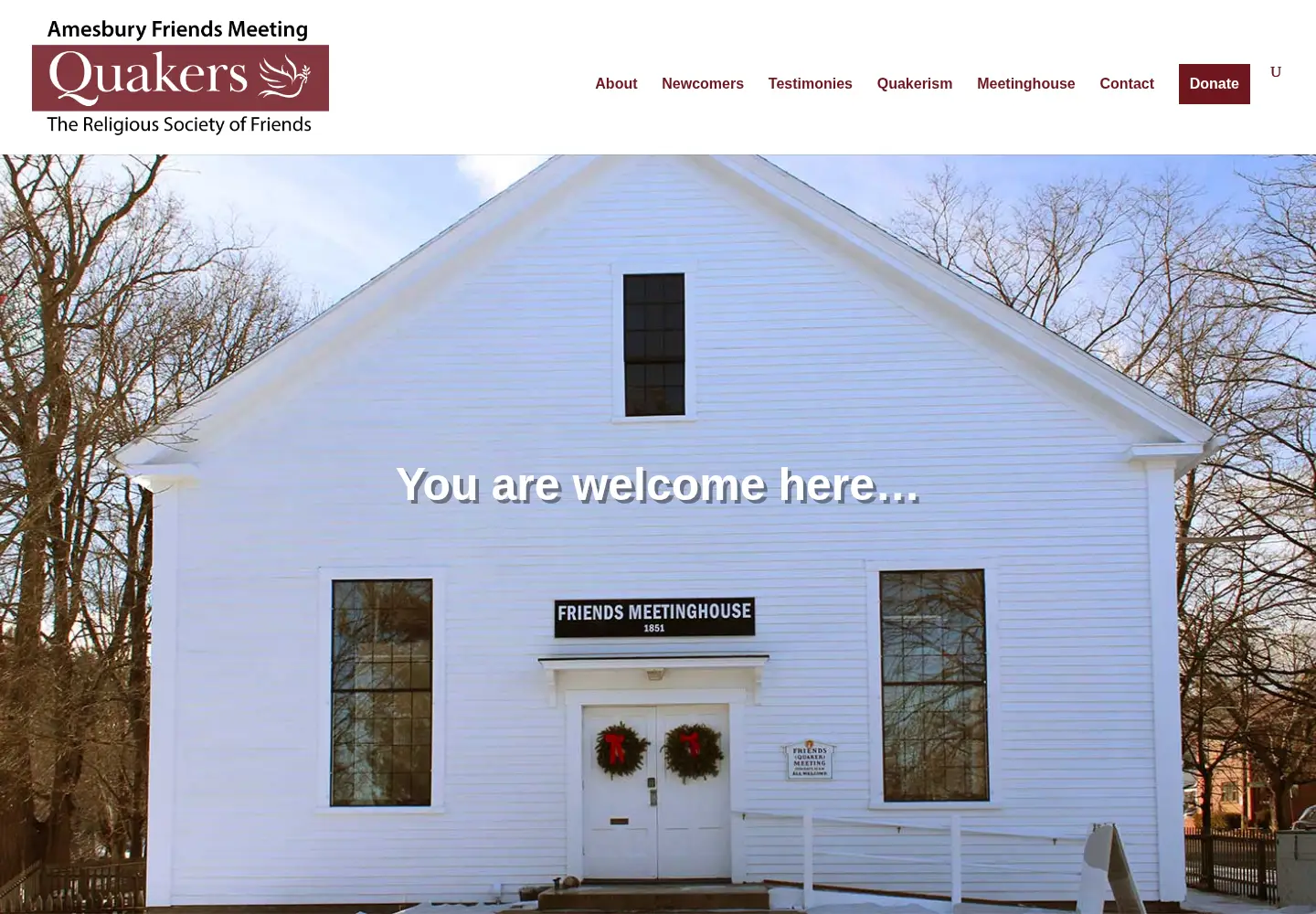 Screenshot of amesburyquakers.org