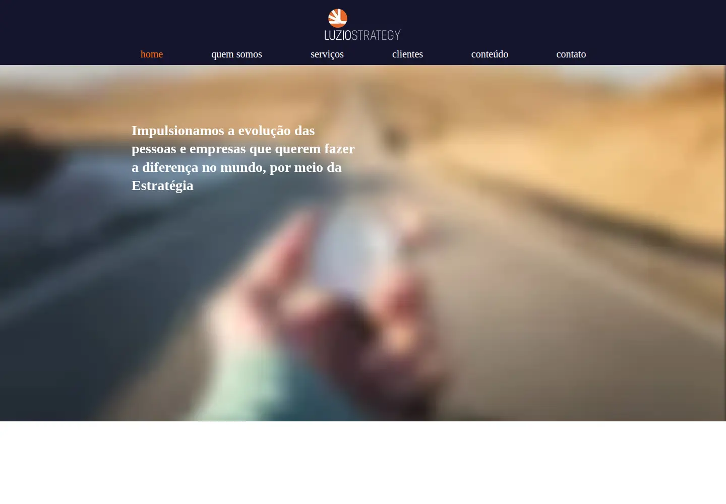 Captured homepage of luzio.com.br in the current scan