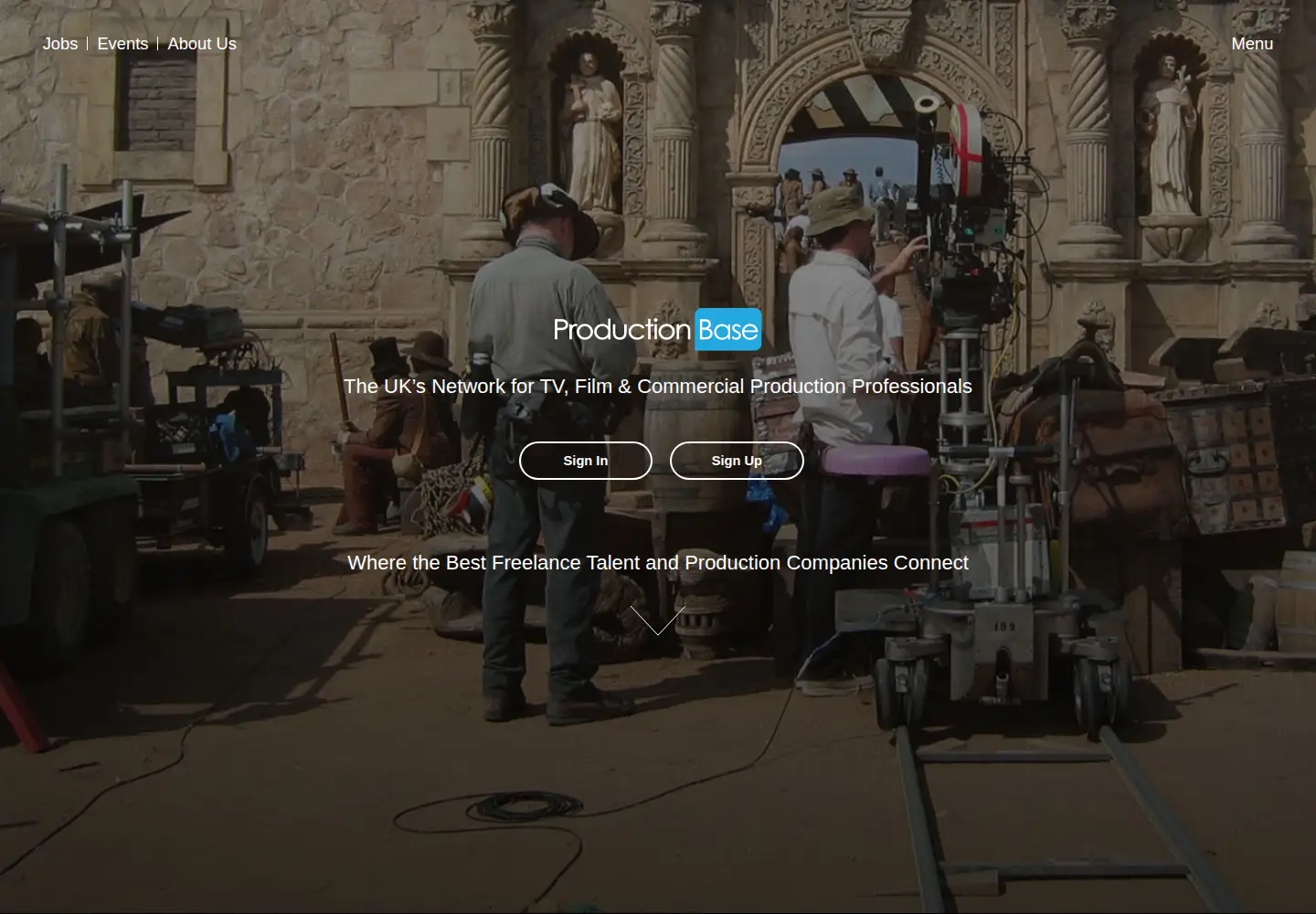 Screenshot of productionbase.co.uk