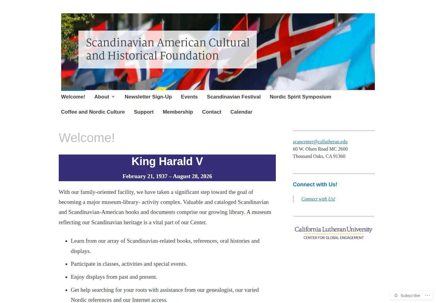 Screenshot of scandinaviancenter.org