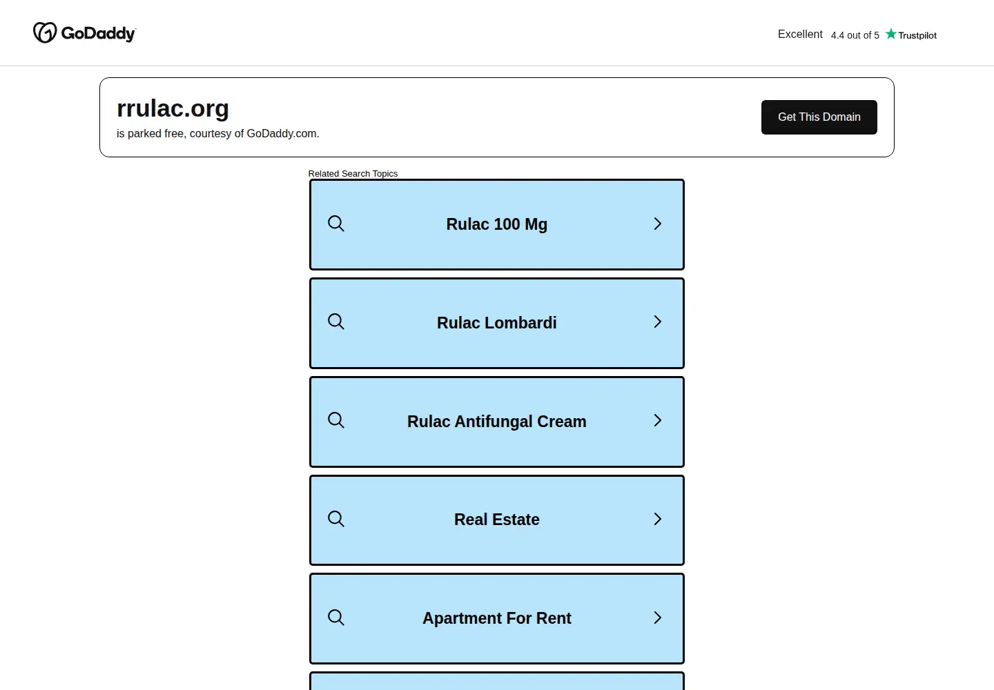 Captured homepage of rrulac.org in the current scan