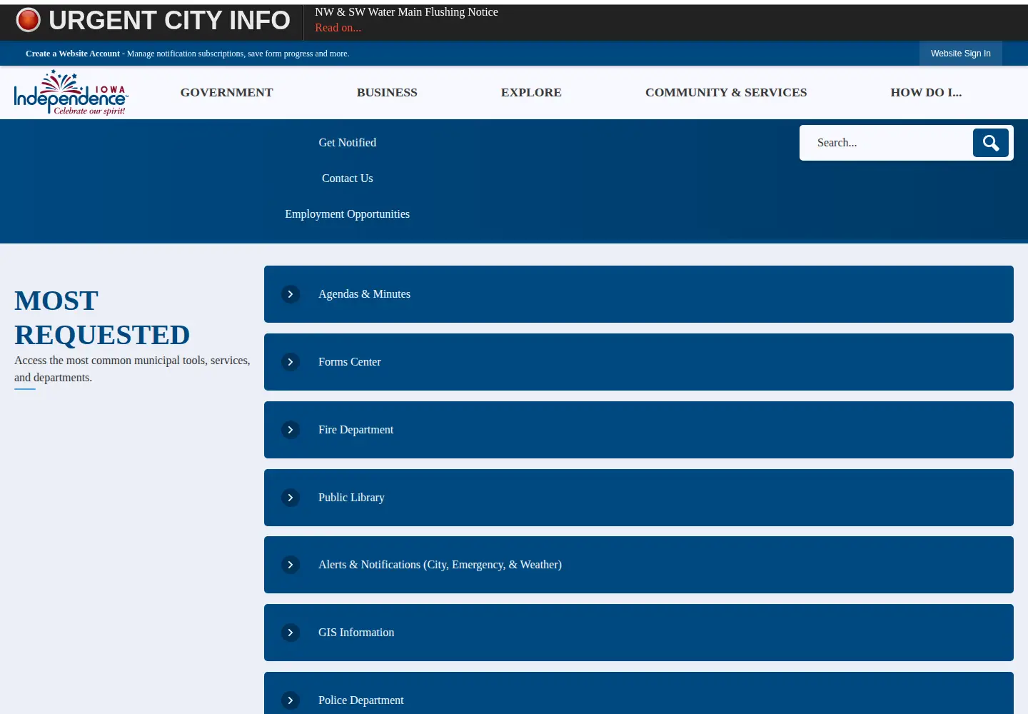 Screenshot of independenceia.org