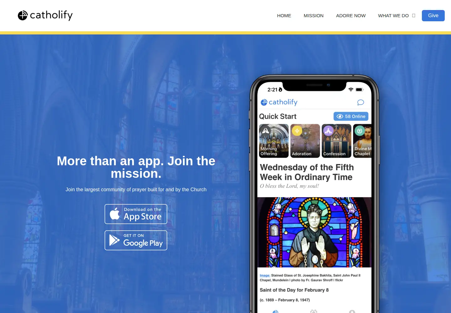 Screenshot of catholify.com
