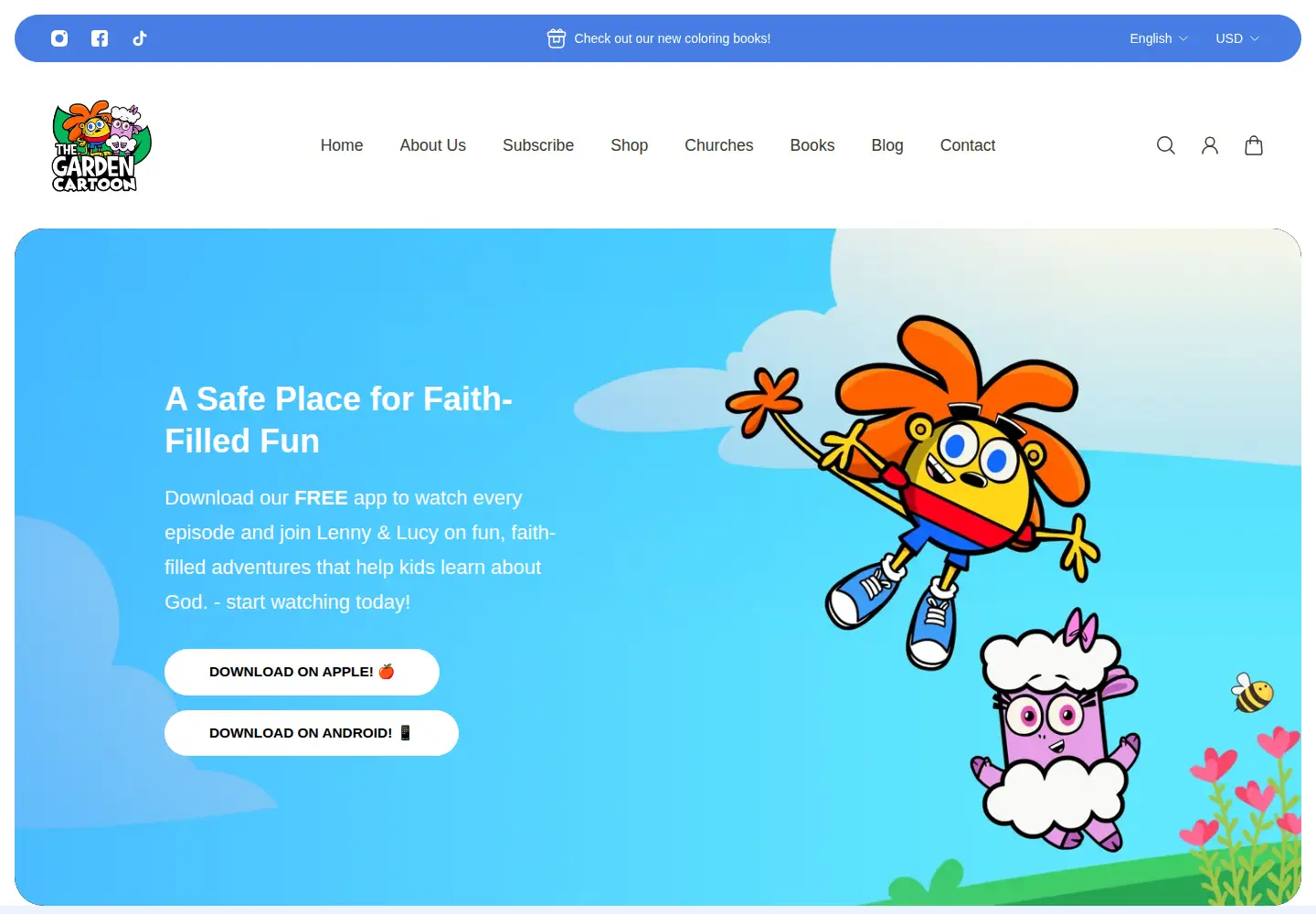 Screenshot of gardencartoon.com