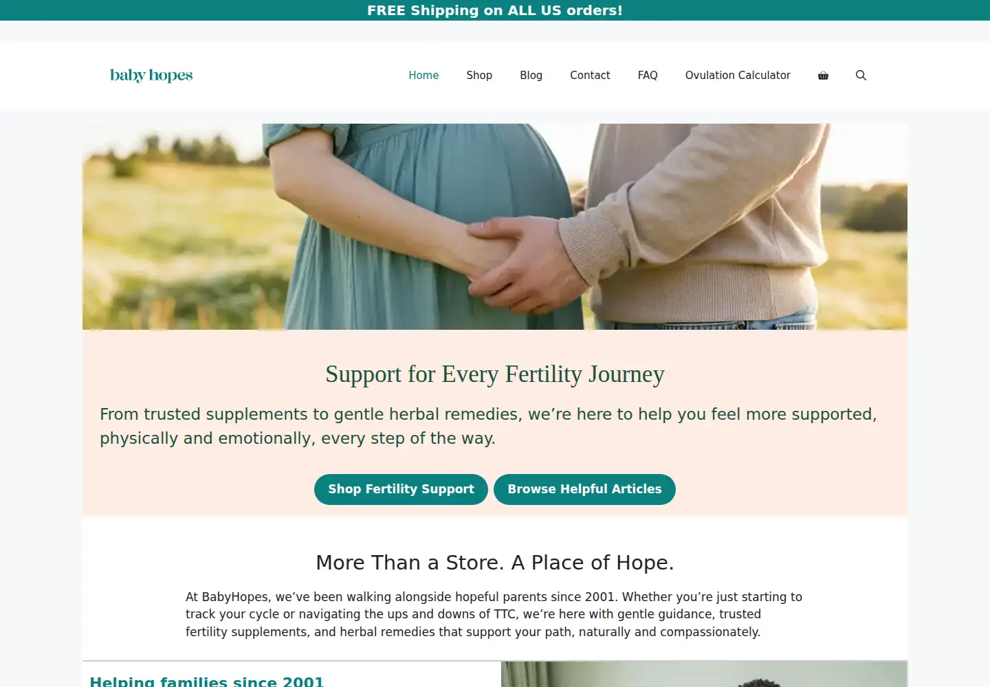 Screenshot of babyhopes.com