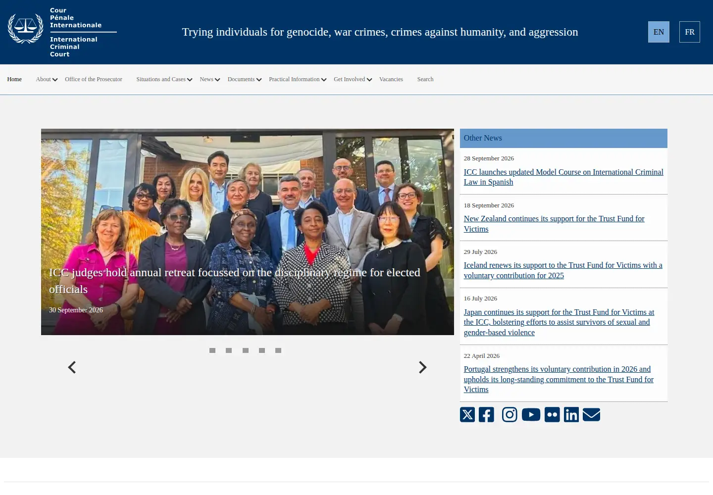 Screenshot of icc-cpi.int