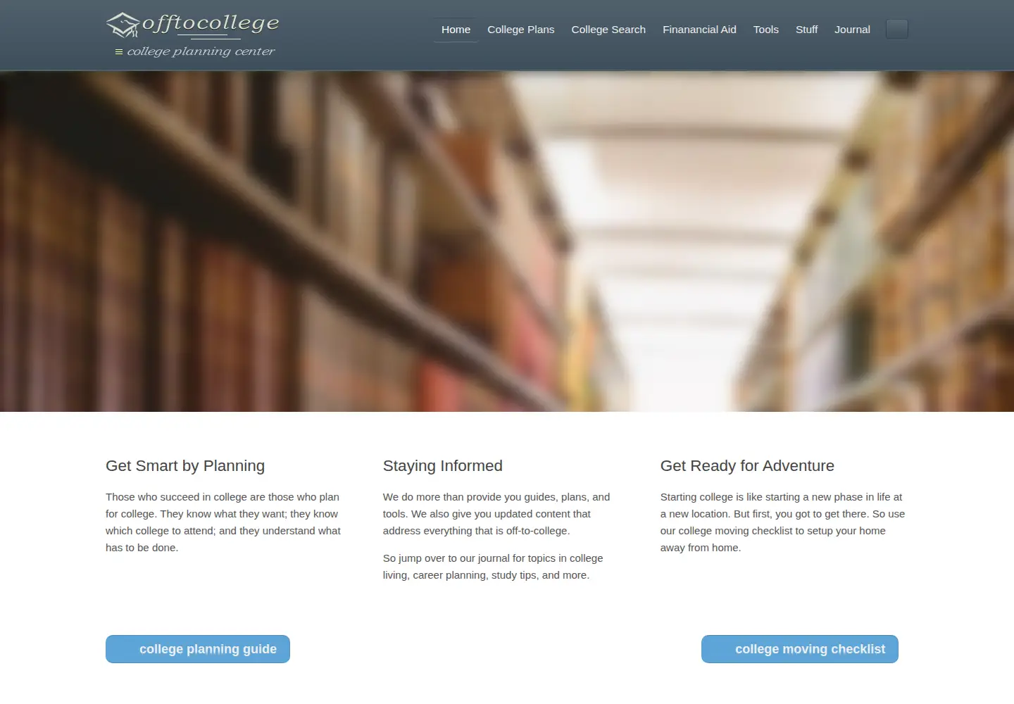 Screenshot of offtocollege.com