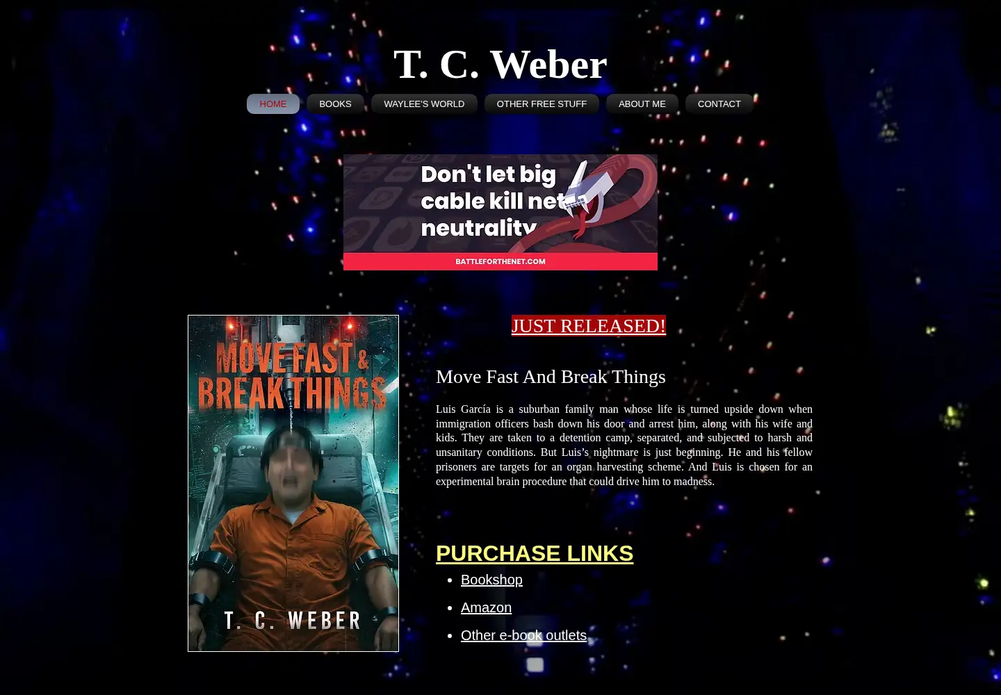 Captured homepage of tcweber.com in the current scan