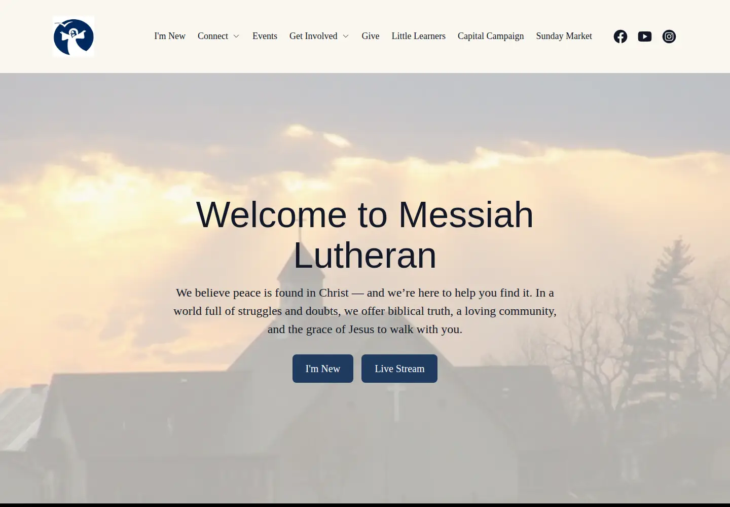 Screenshot of messiahgb.org
