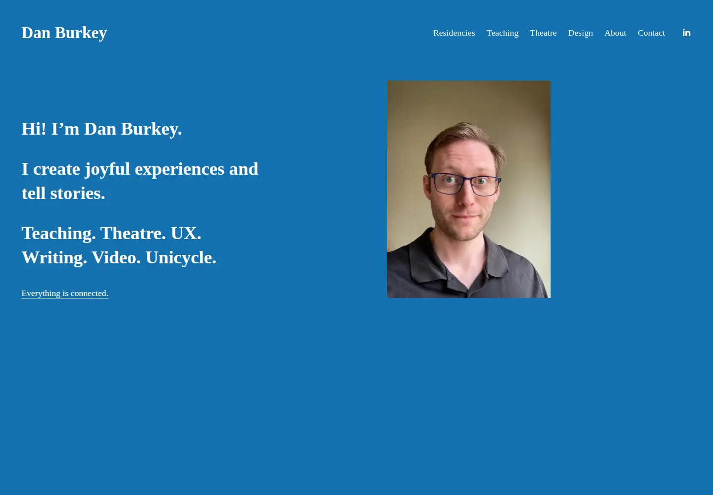 Captured homepage of danburkey.com in the current scan