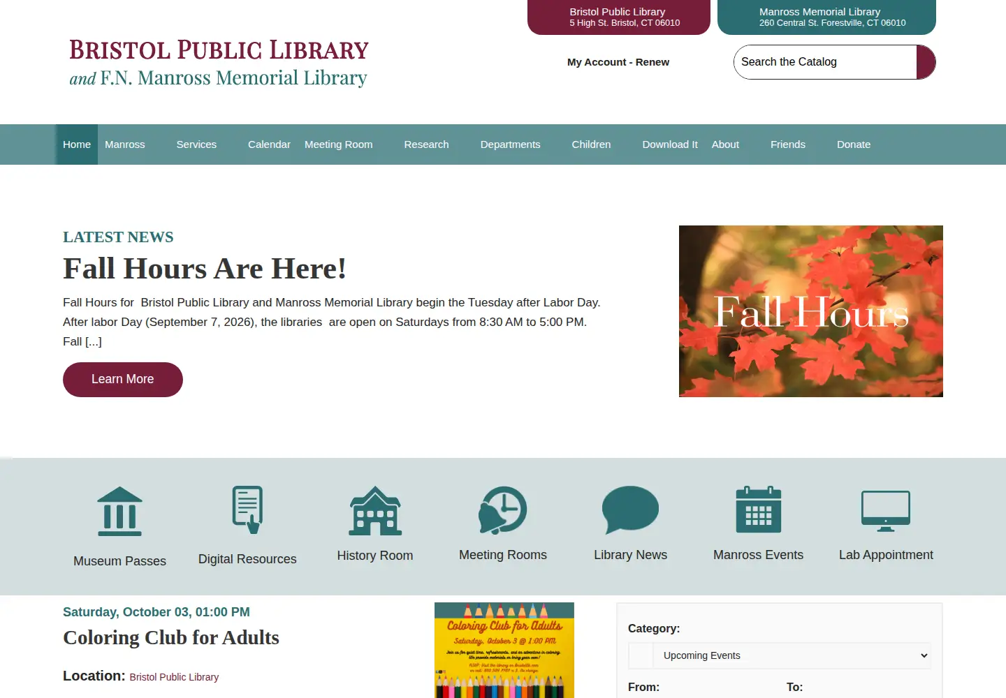 Screenshot of bristollib.com