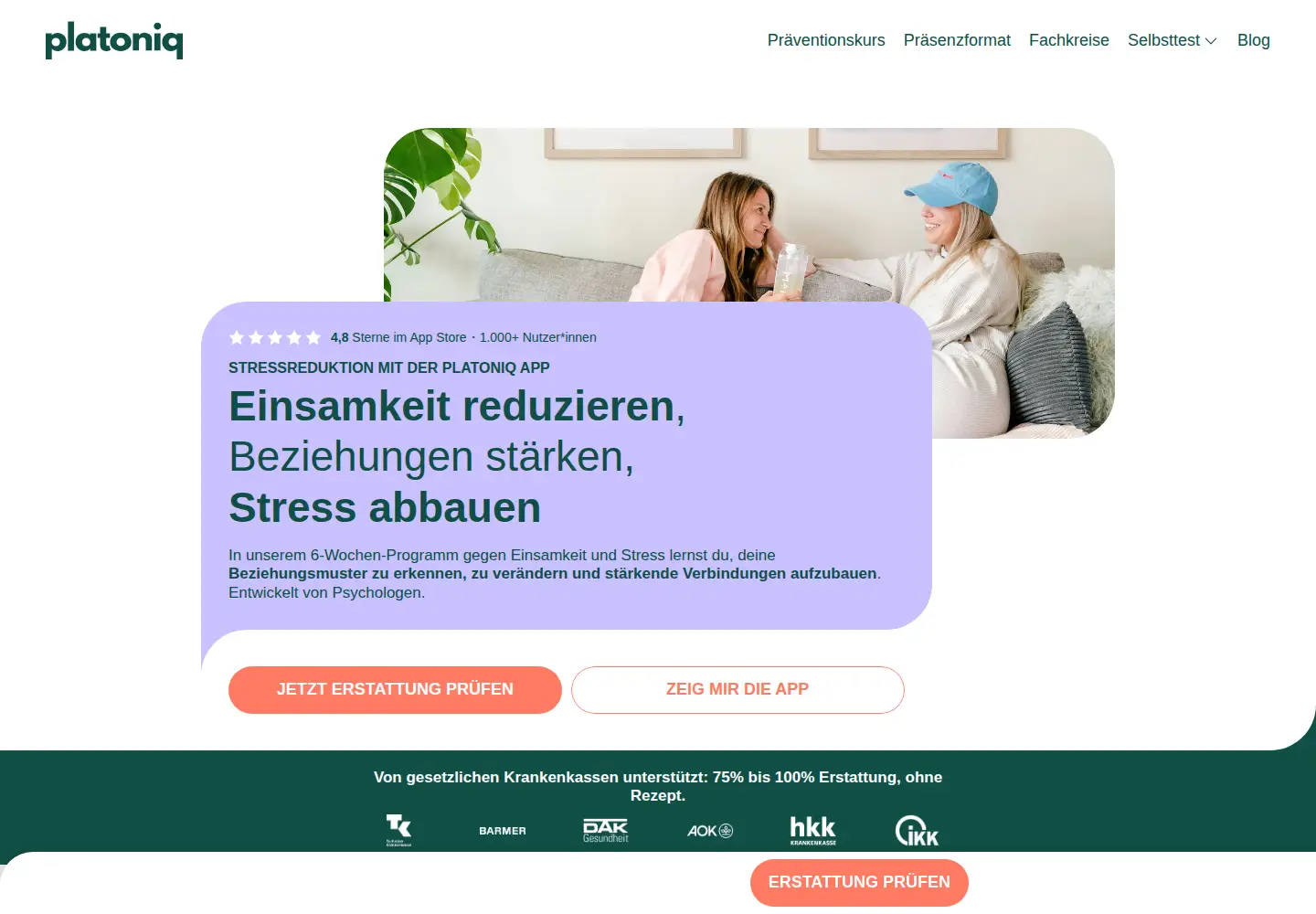Screenshot of platoniq.health