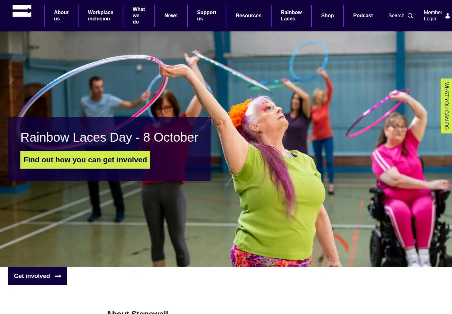 Screenshot of stonewall.org.uk