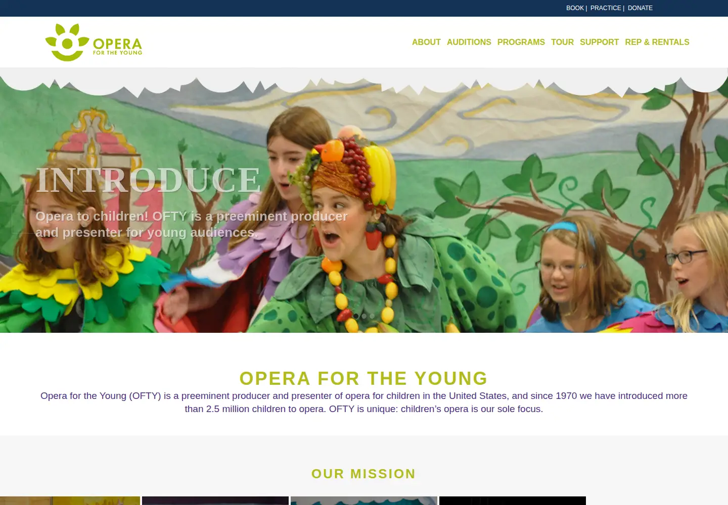 Captured homepage of operafortheyoung.org in the current scan