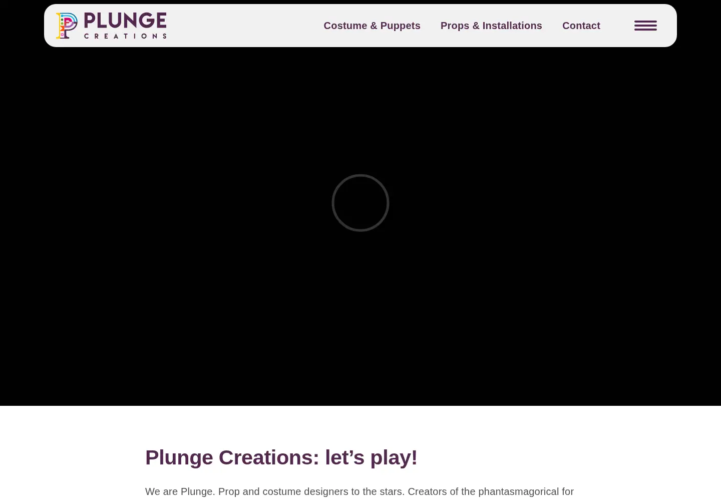 Screenshot of plungecreations.co.uk