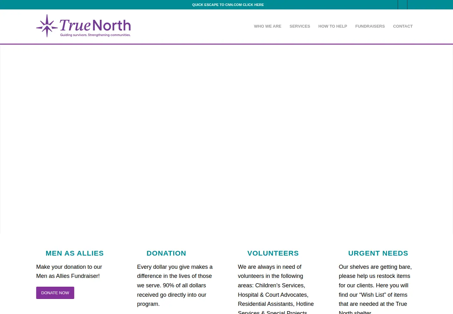 Screenshot of truenorthofcolumbia.org