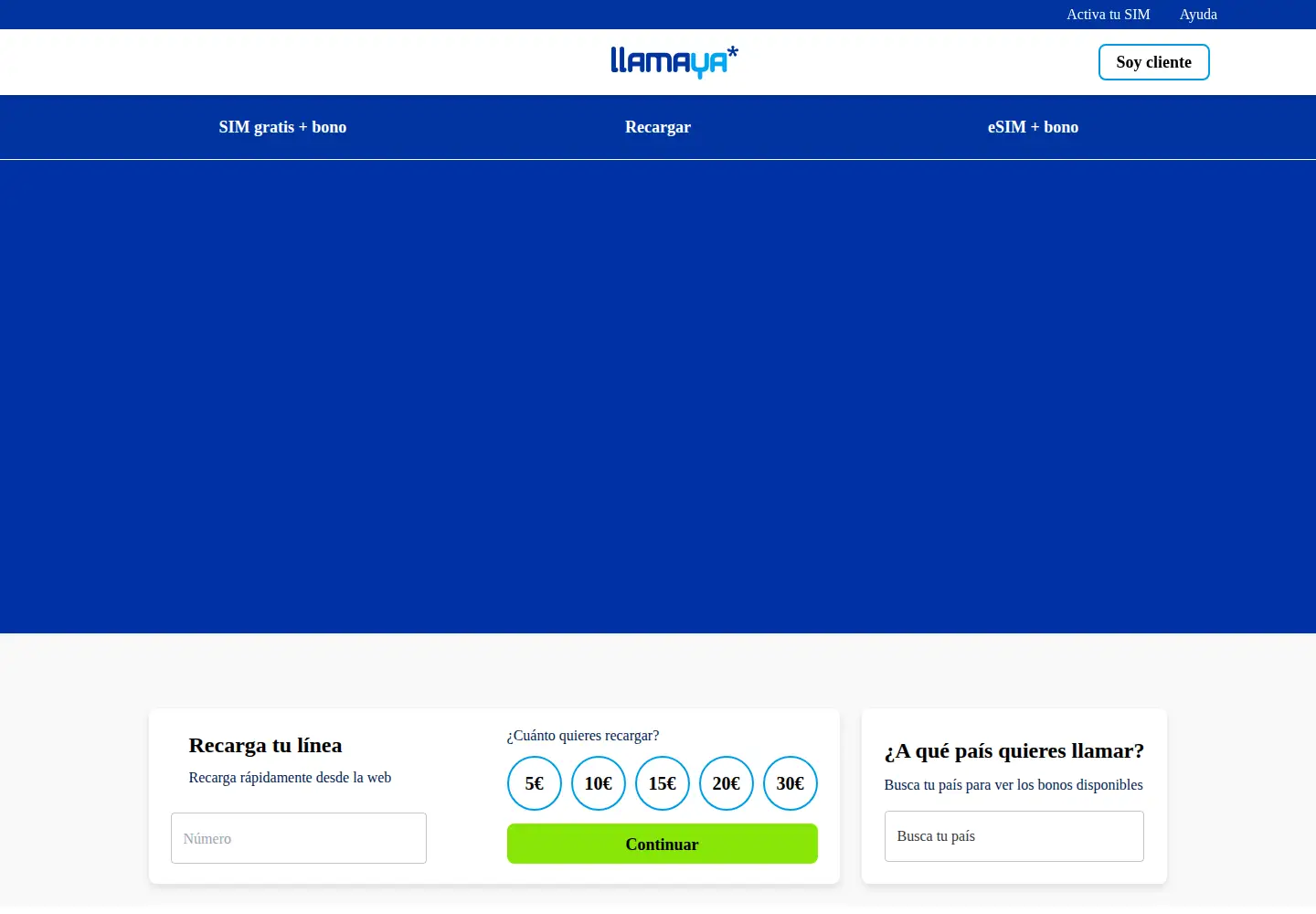 Screenshot of llamaya.com