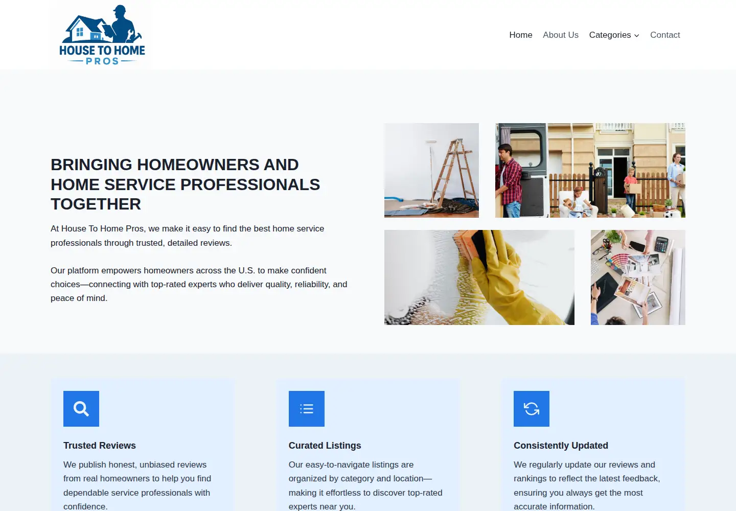 Screenshot of housetohomepros.com