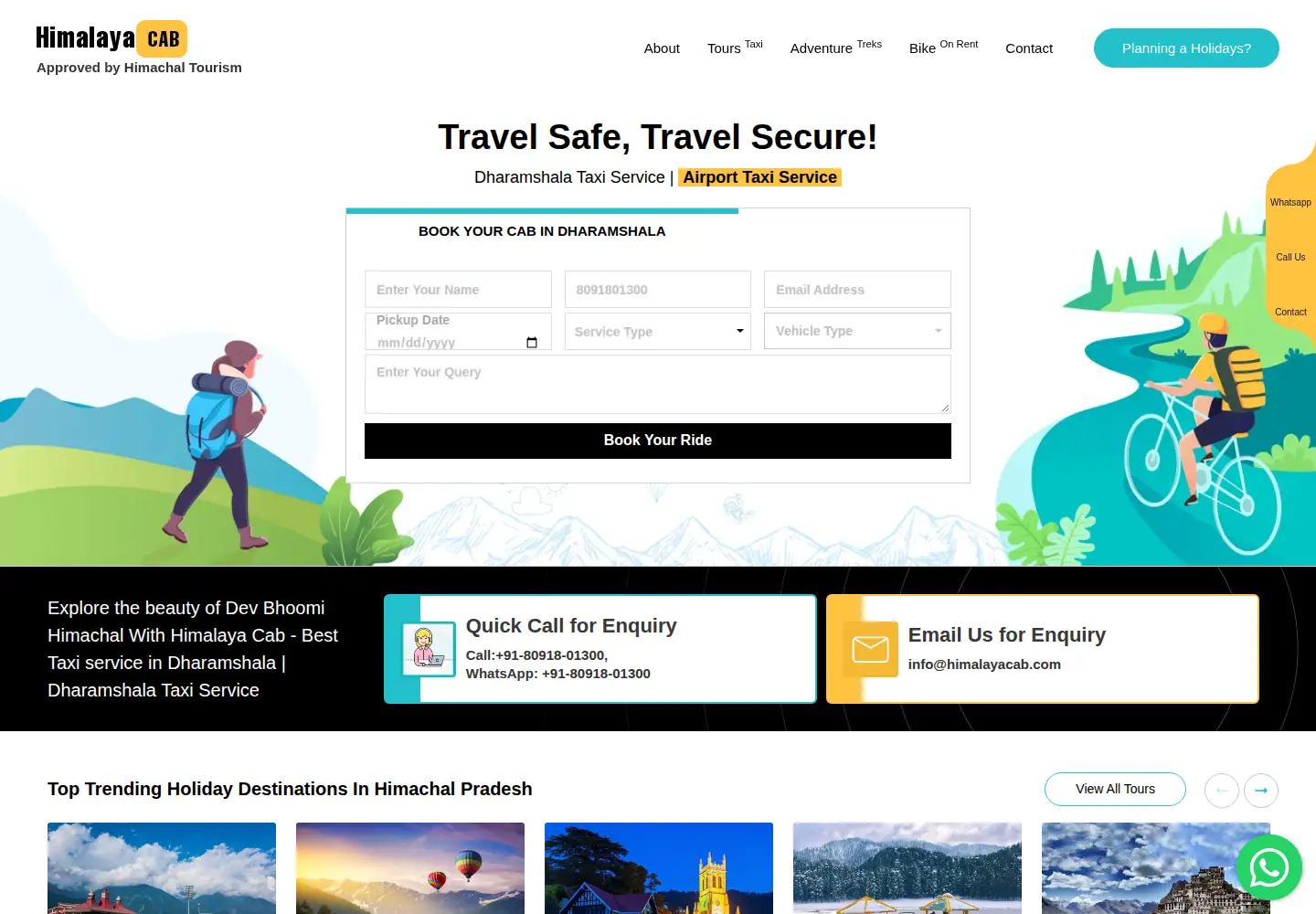 Screenshot of himalayacab.com