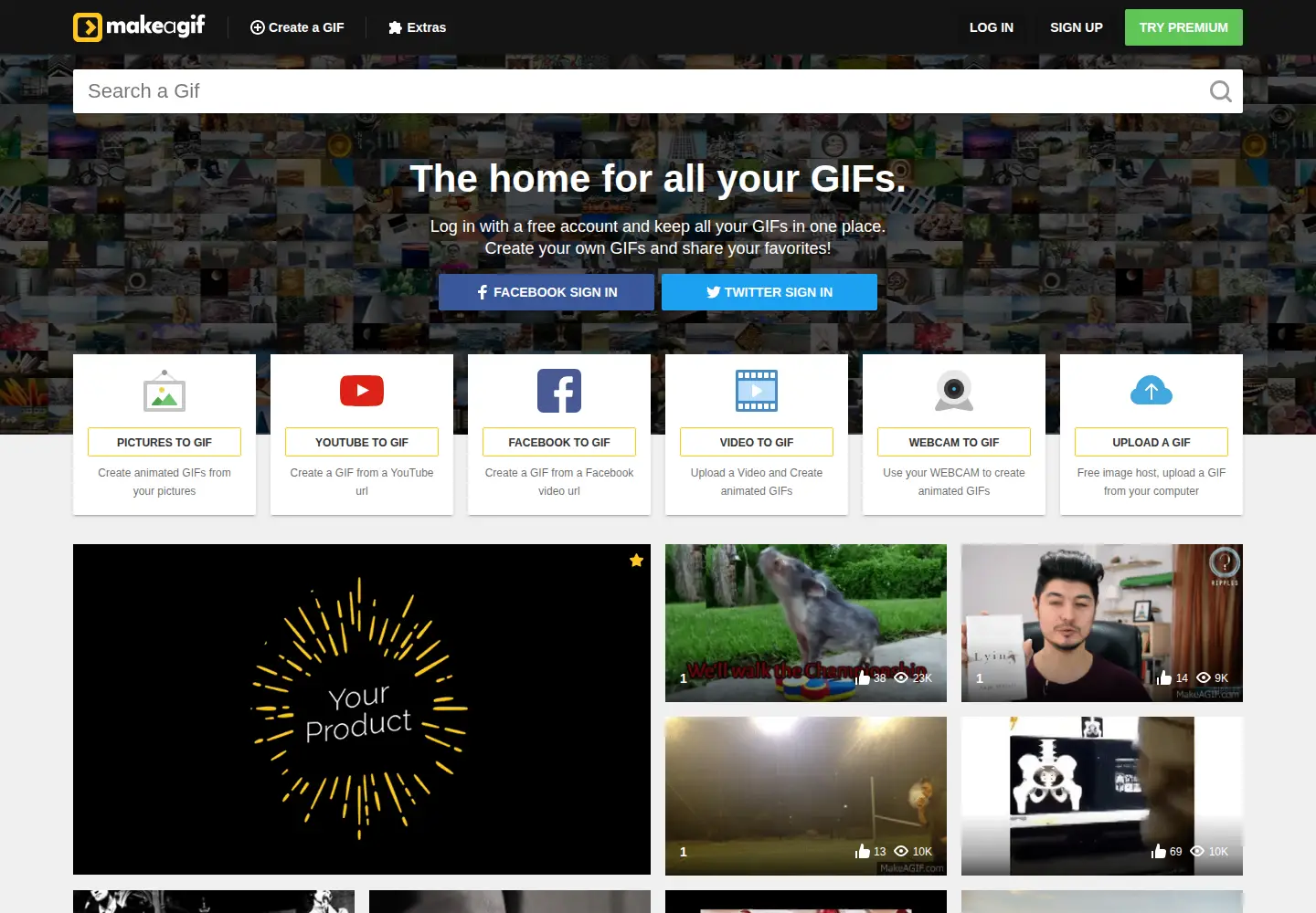 Screenshot of makeagif.com