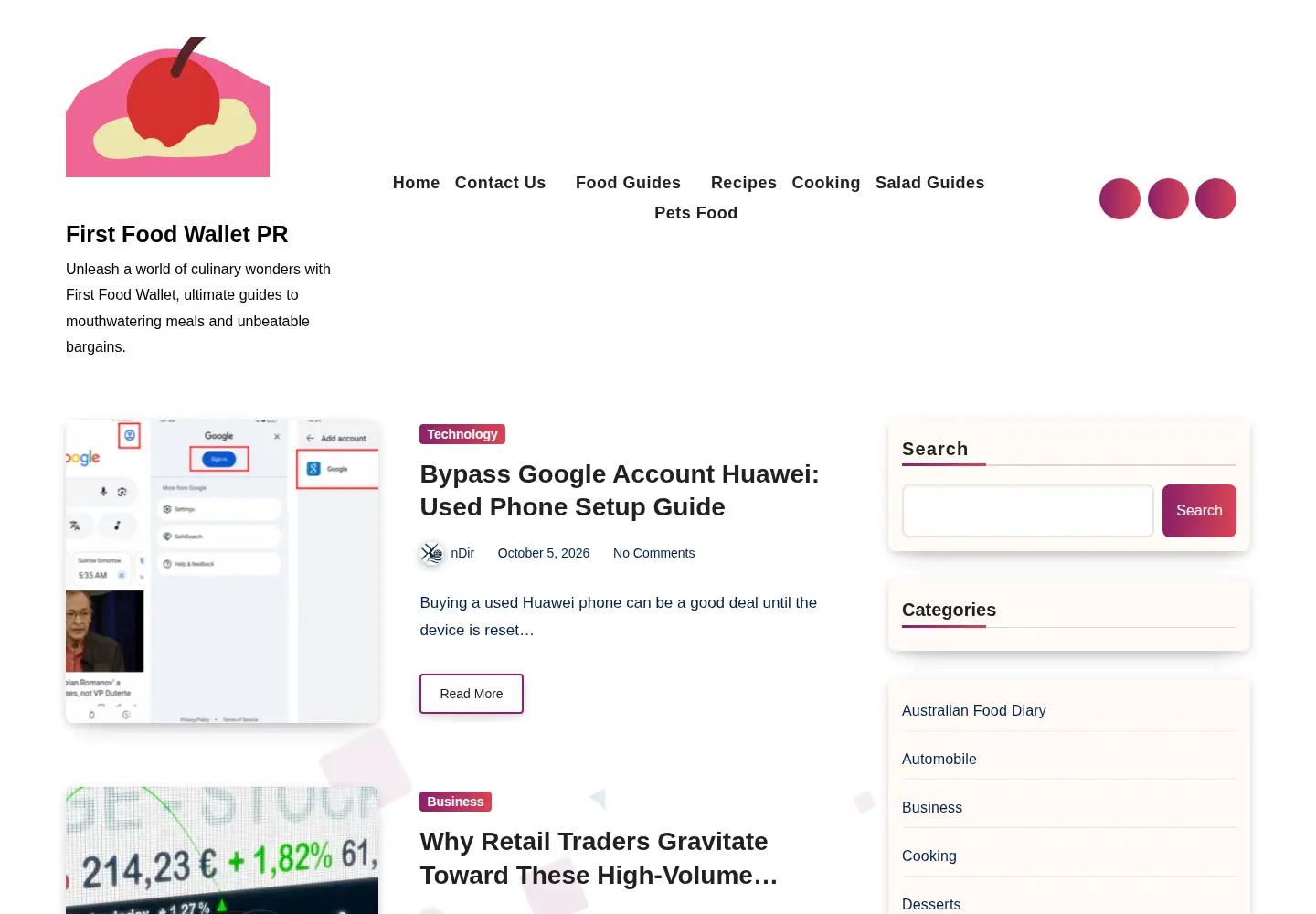 Screenshot of firstfoodwallet.com