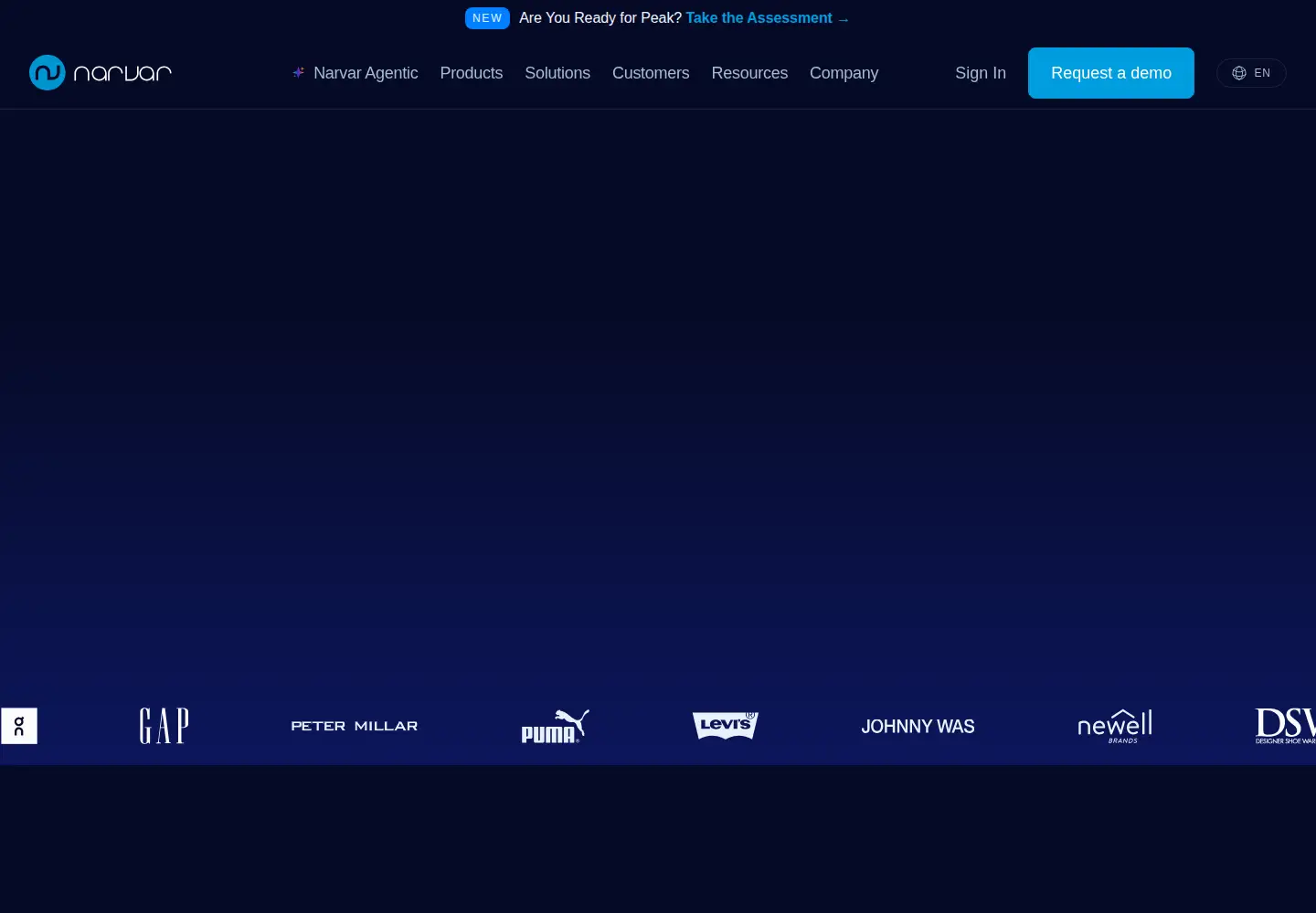 Screenshot of narvar.com