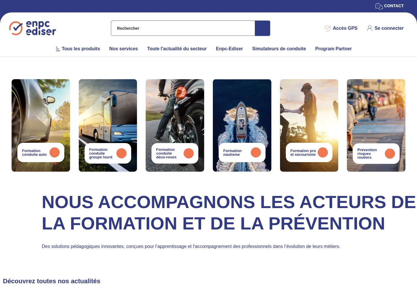 Captured homepage of enpc-ediser.com in the current scan