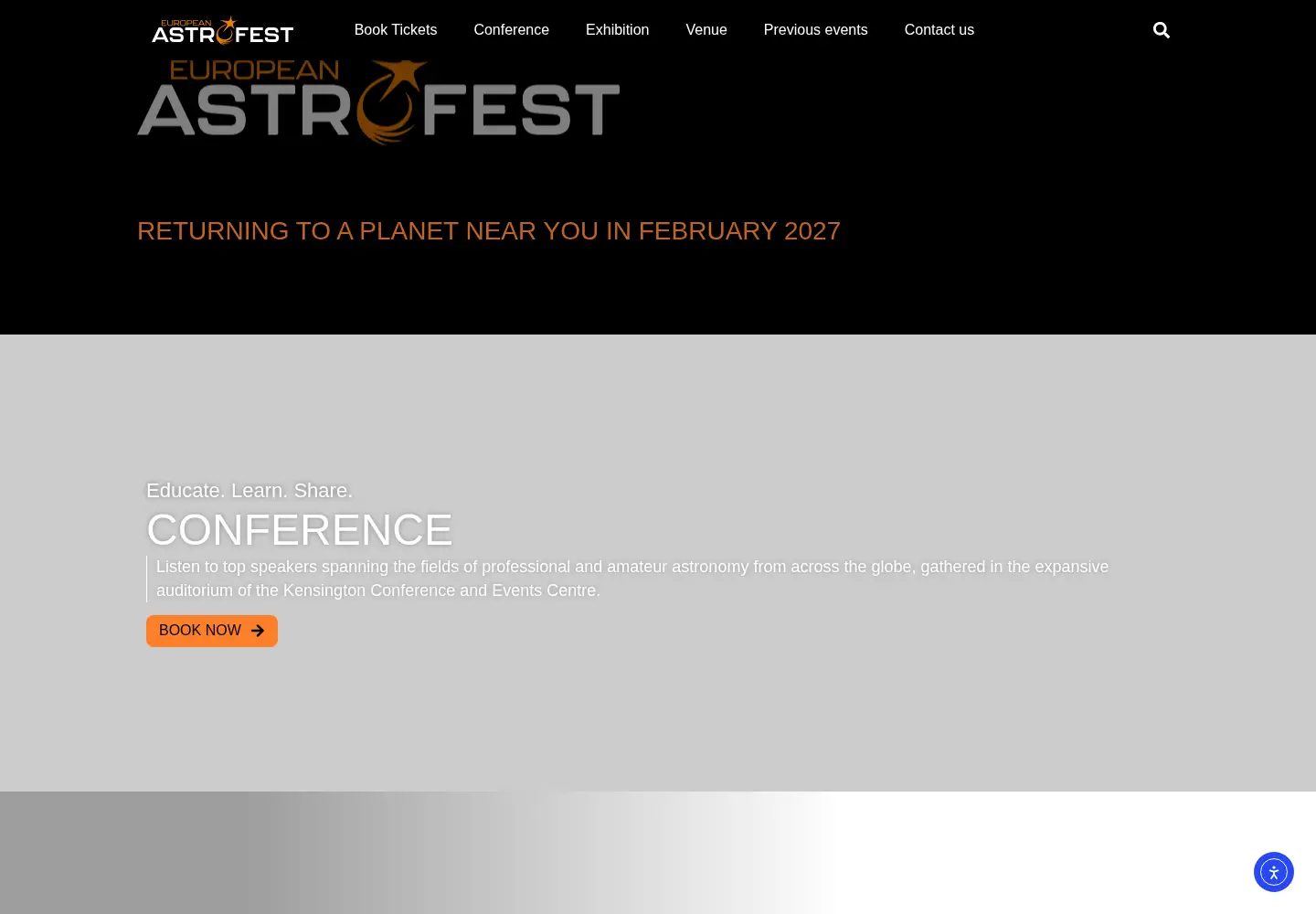 Screenshot of europeanastrofest.com