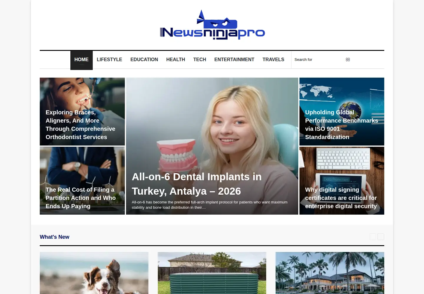 Captured homepage of newsninjapro.com in the current scan