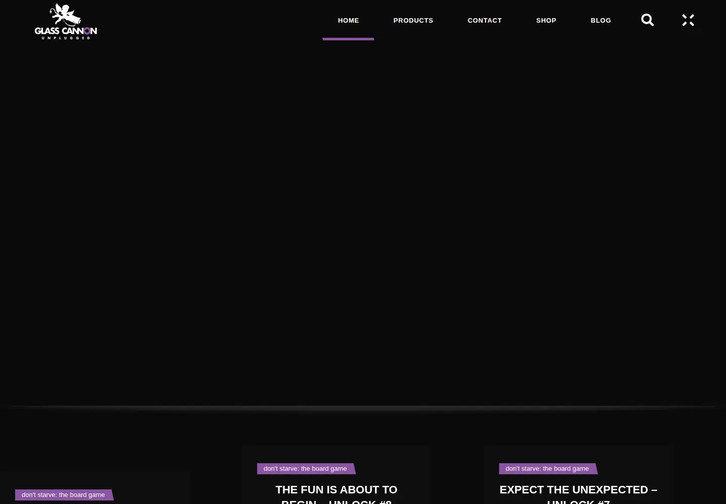 Captured homepage of glasscannonunplugged.com in the current scan