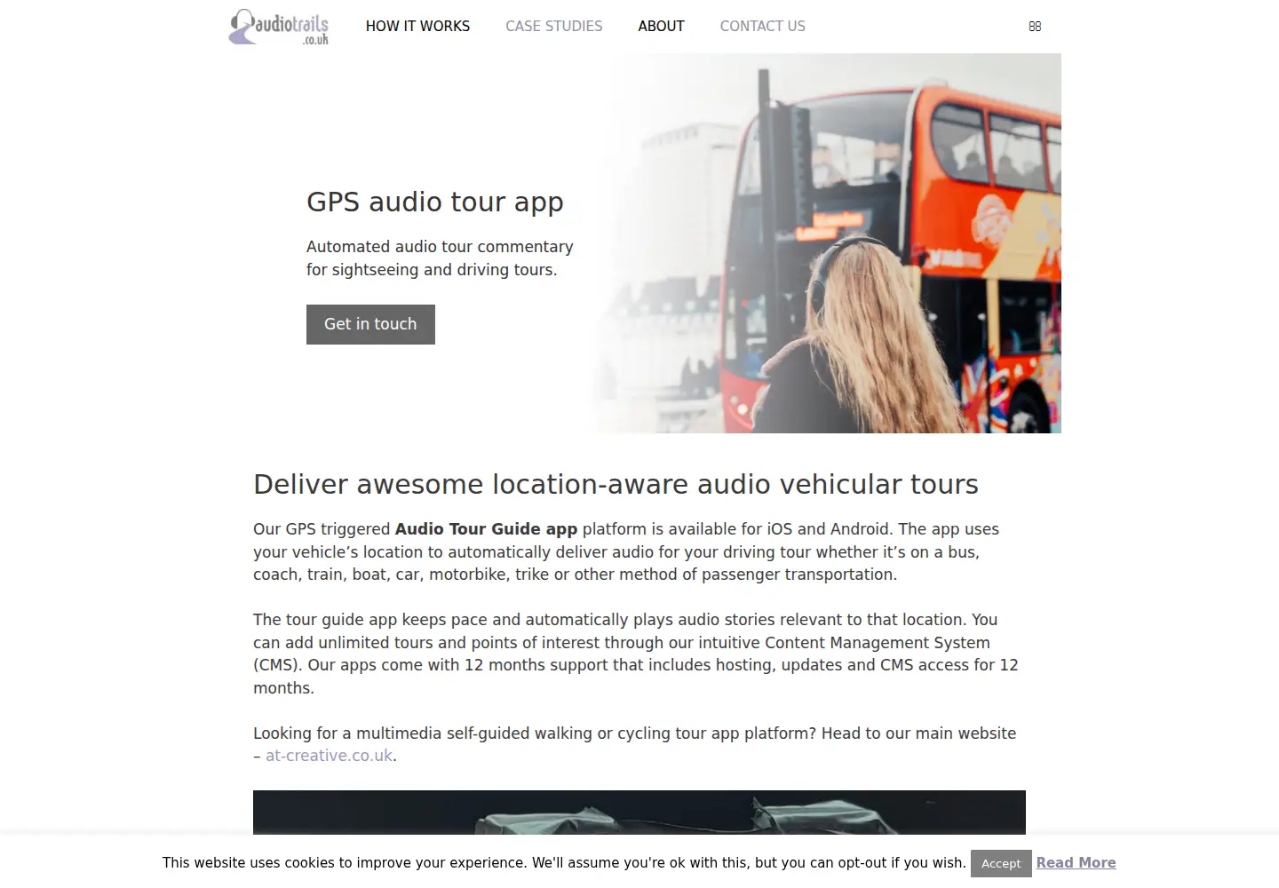 Screenshot of audiotrails.co.uk