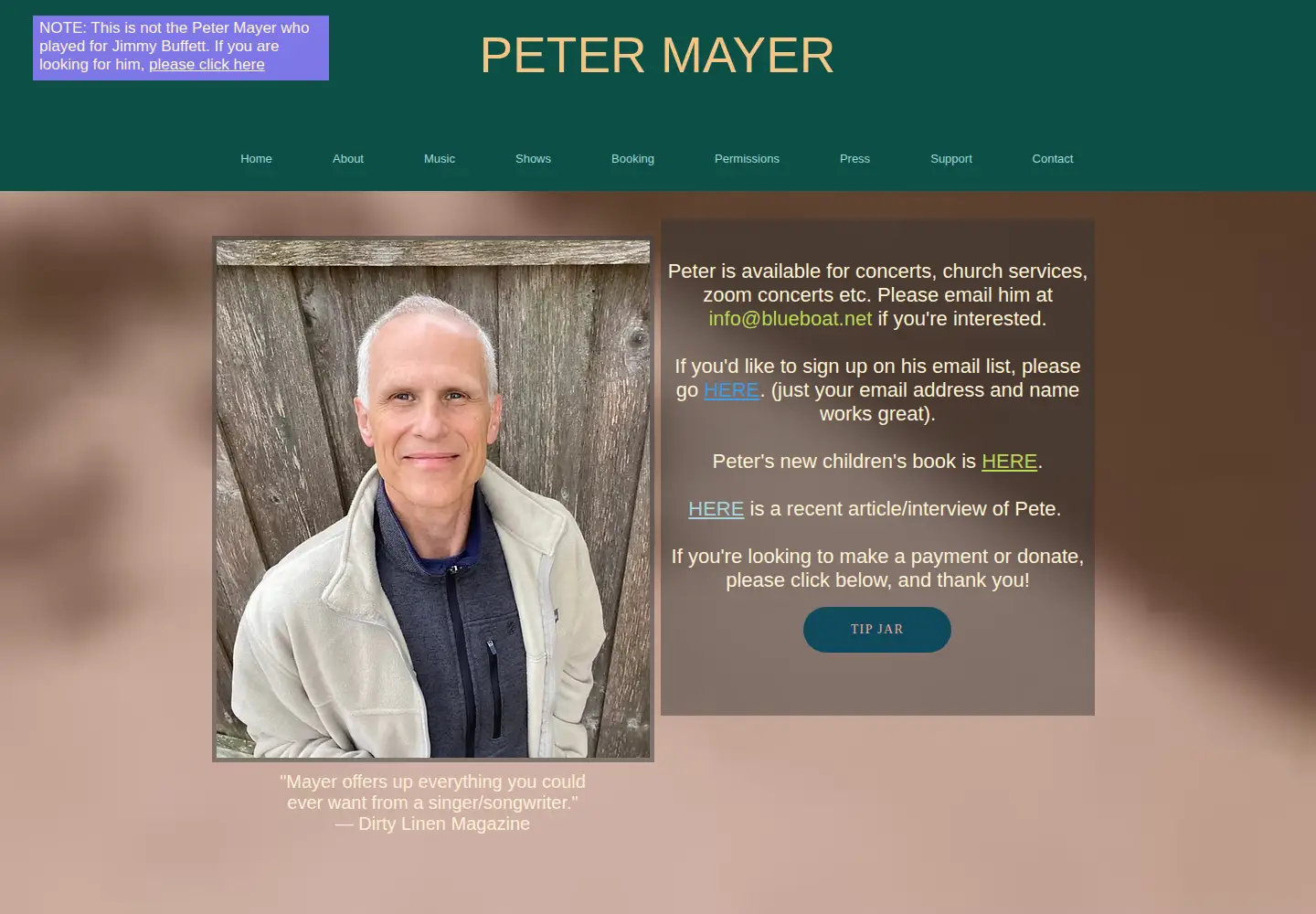Screenshot of petermayer.net