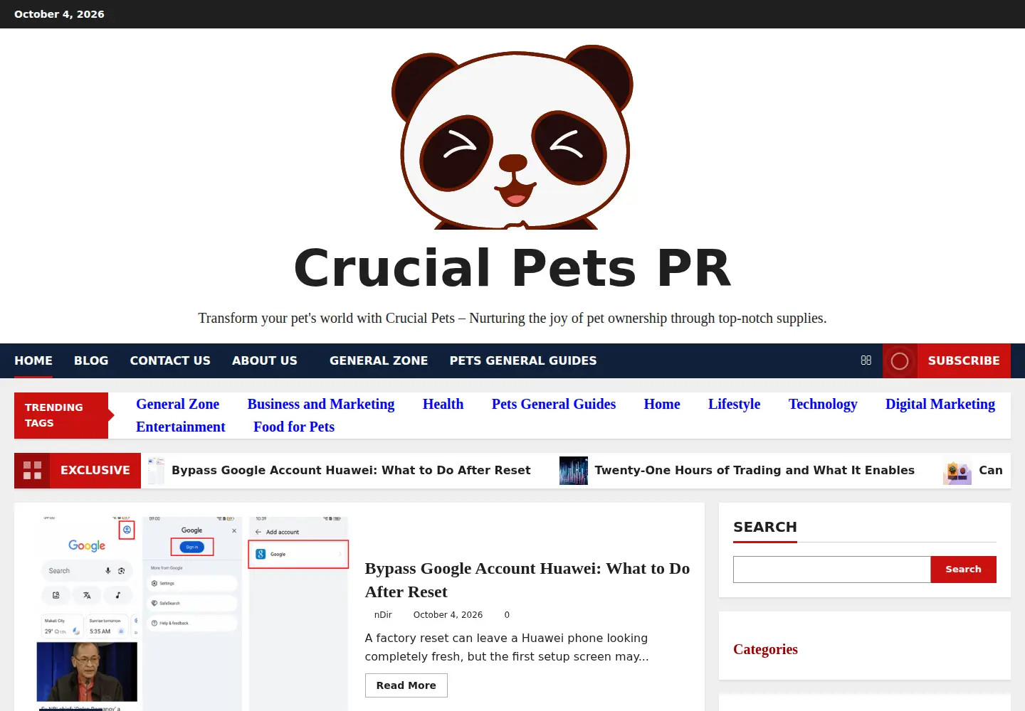 Screenshot of crucialpets.com