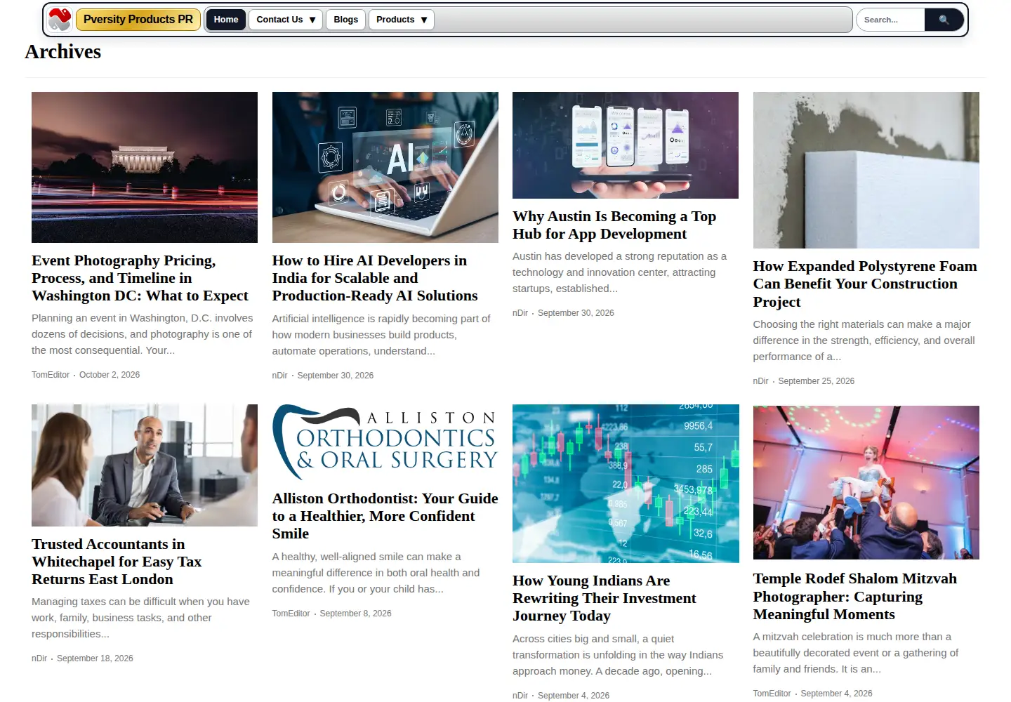 Screenshot of pversity.com
