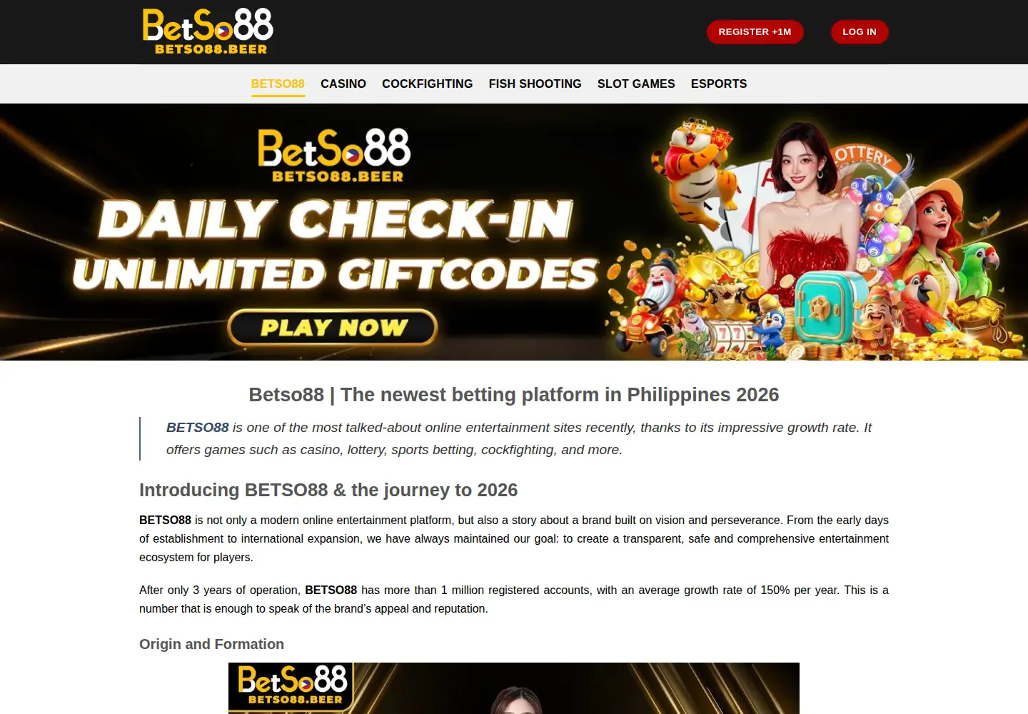 Screenshot of betso88.beer