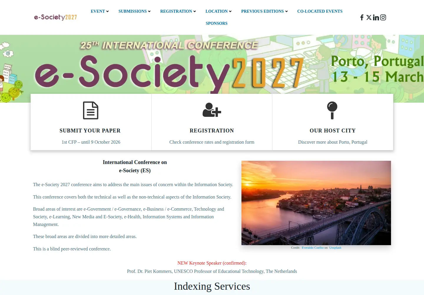 Screenshot of esociety-conf.org