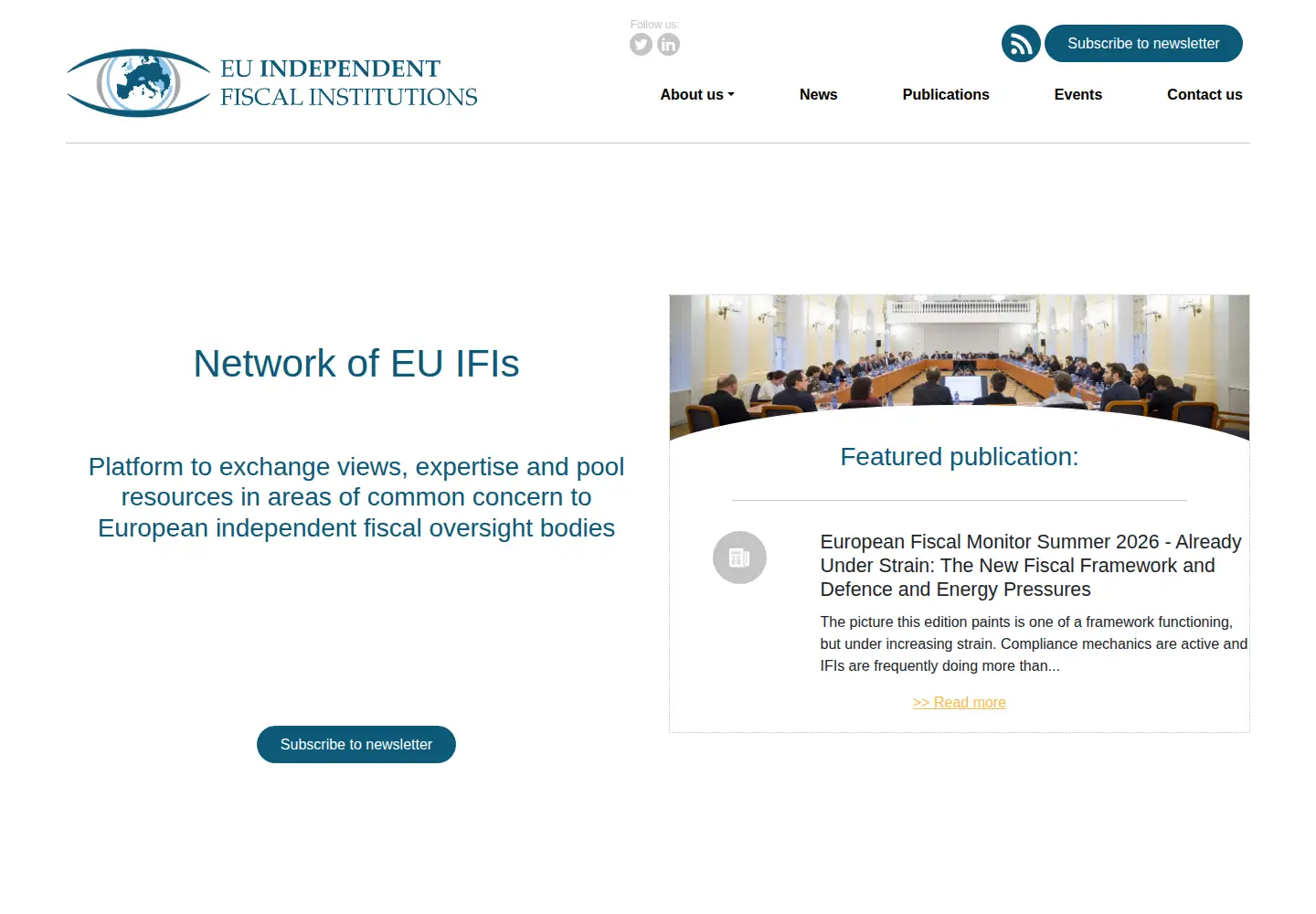 Captured homepage of euifis.eu in the current scan