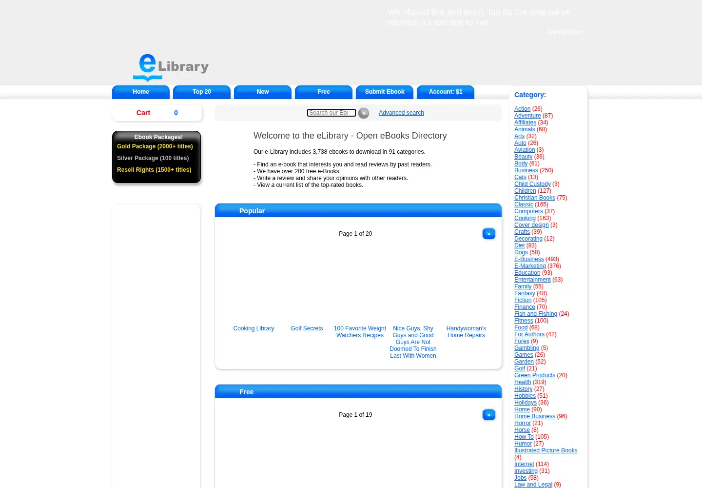 Screenshot of e-library.net