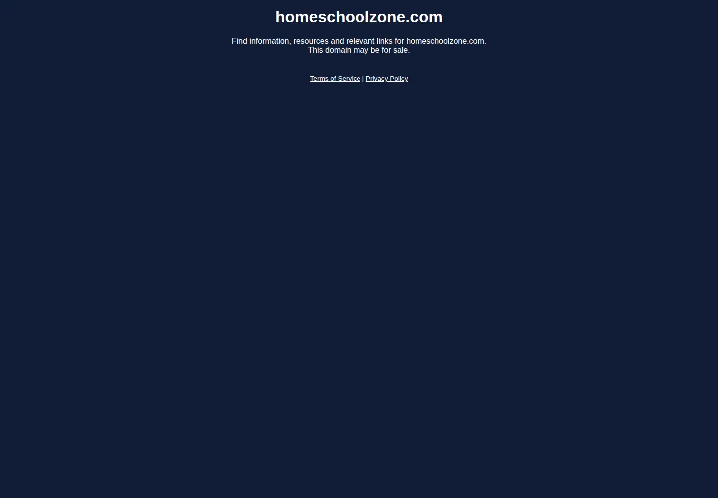 Captured homepage of homeschoolzone.com in the current scan
