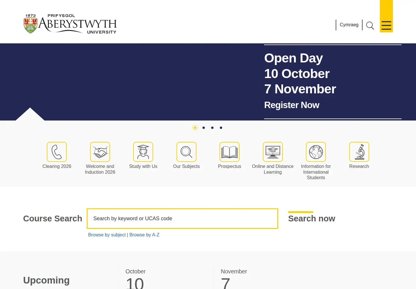Screenshot of aber.ac.uk