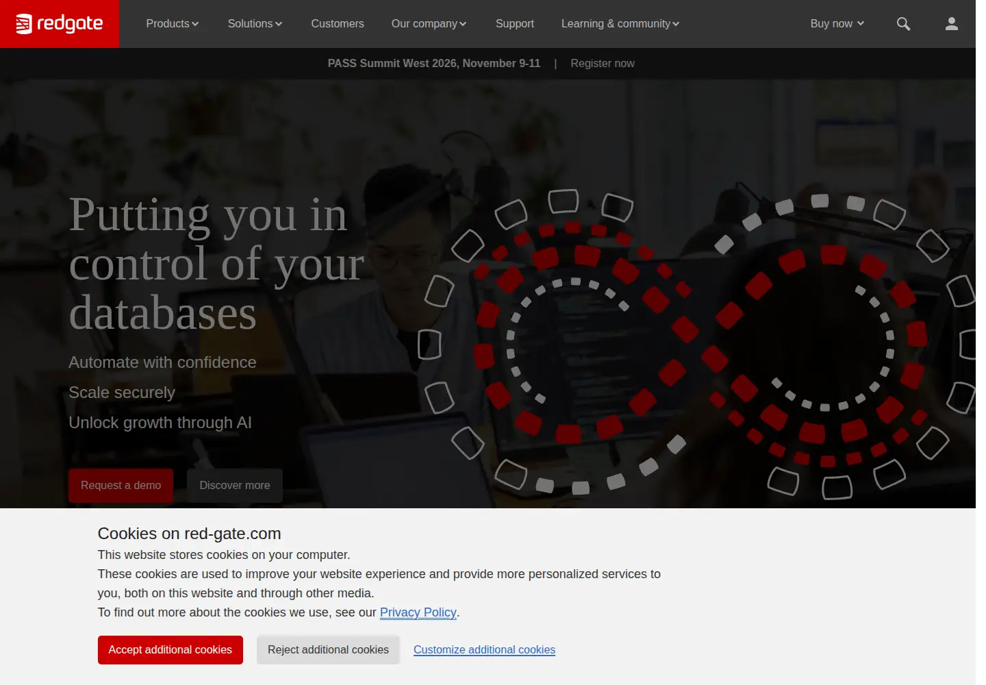 Screenshot of red-gate.com