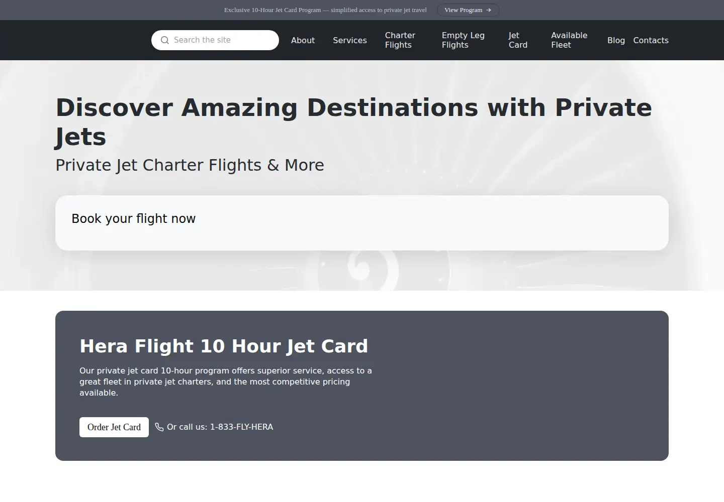 Screenshot of heraflight.com